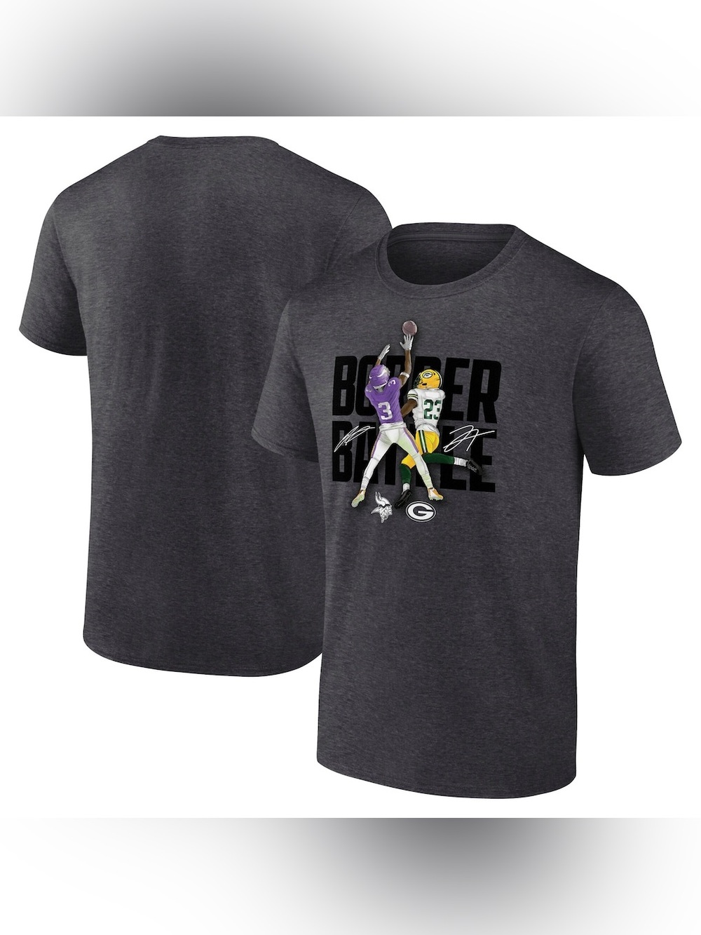 🆕 Fanatics Border Battle Vikings vs Packers Jordan Addison & Jaire Alexander Tee